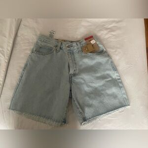 Levi's Light Blue Baggy Denim Shorts